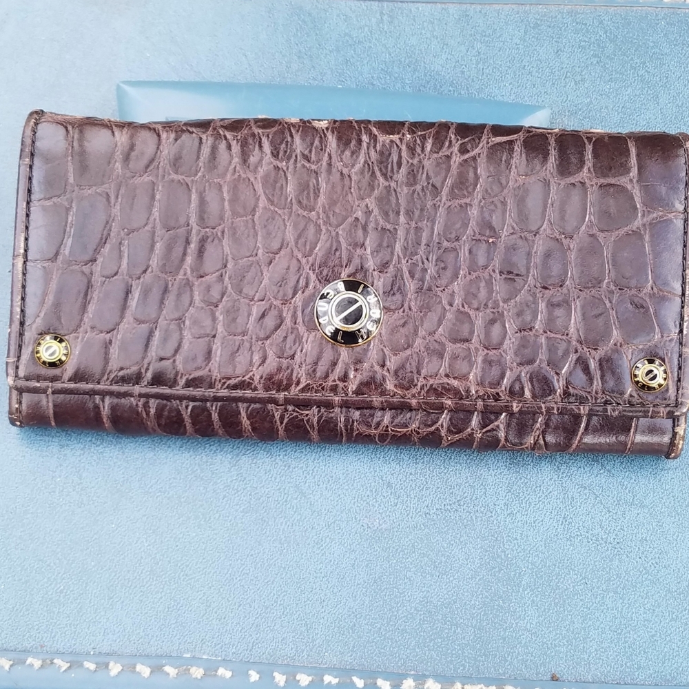 Henri Bendel Croc Embossed Continental Wallet